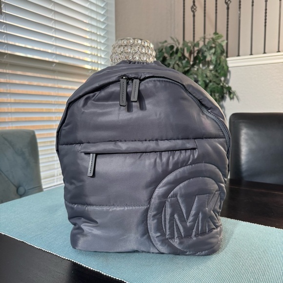 Michael Kors Quilted Metallic Nylon Backpack - Picture 1 of 10
